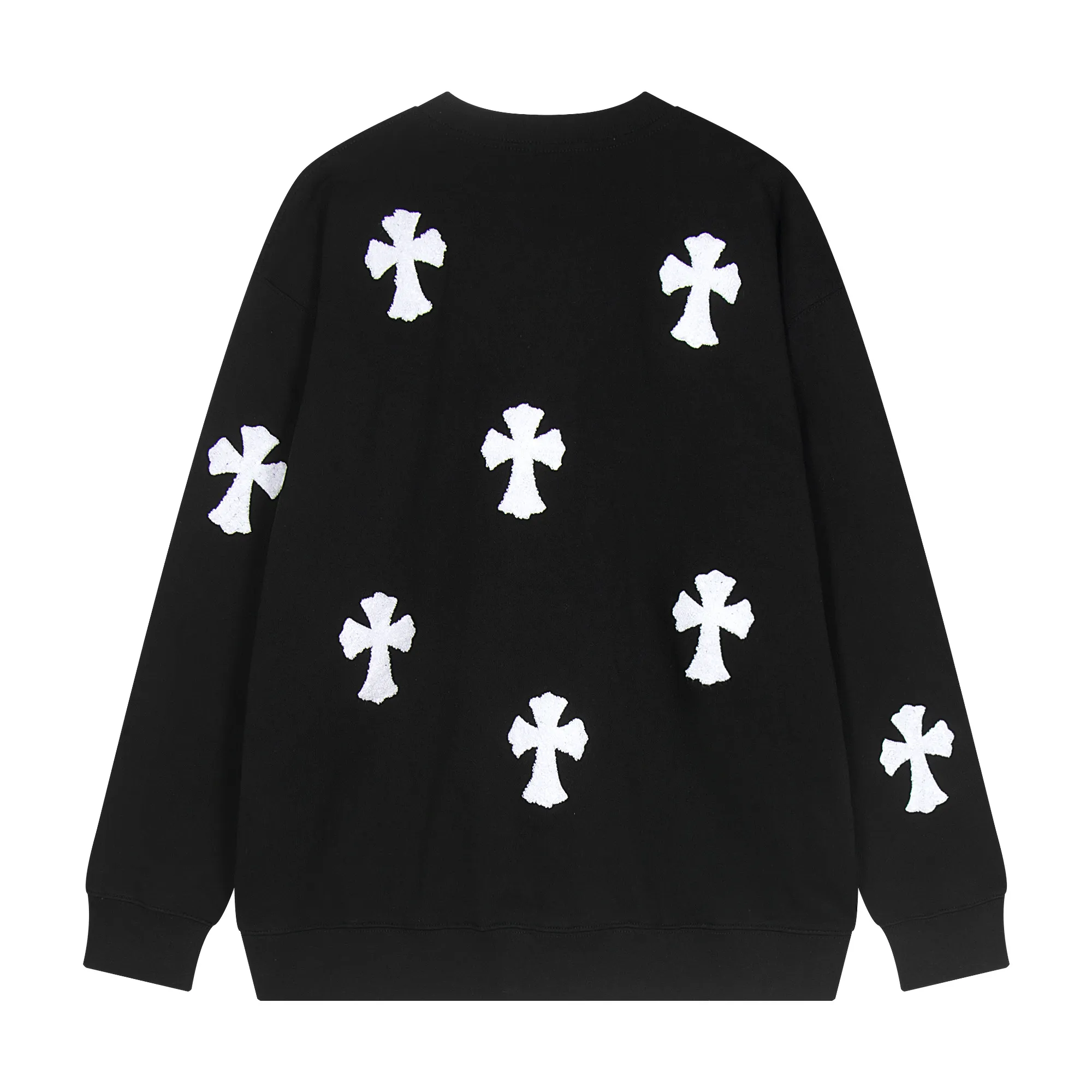 P250 Chrome Hearts Chrome Hearts Embroidered Towel Embroidered Sweater Round Neck Sweater Size: SMLXL Color: Black